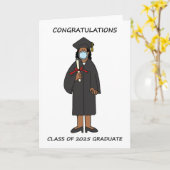 Herzlichen Glückwunsch American Graduate 2025 Karte (Gelbe Blume)