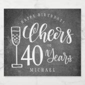 Herzlichen Glückwunsch an alle Alterssprechmänner Schaumweinetikett (Einzelnes Label)