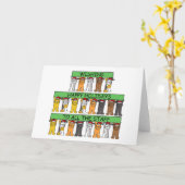 Herzlichen Glückwunsch an alle Mitarbeiter Cartoon Karte (Gelbe Blume)