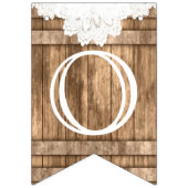 Herzlichen Glückwunsch an Barnwood und Lace Wimpelkette (Zweite Fahne)