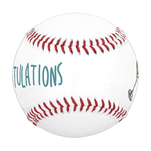 Herzlichen Glückwunsch an Baseball Player mit Cham (Vorderseite)