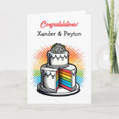 Herzlichen Glückwunsch an das neue Paar | LGBTQIA+ Karte (Vorderseite)