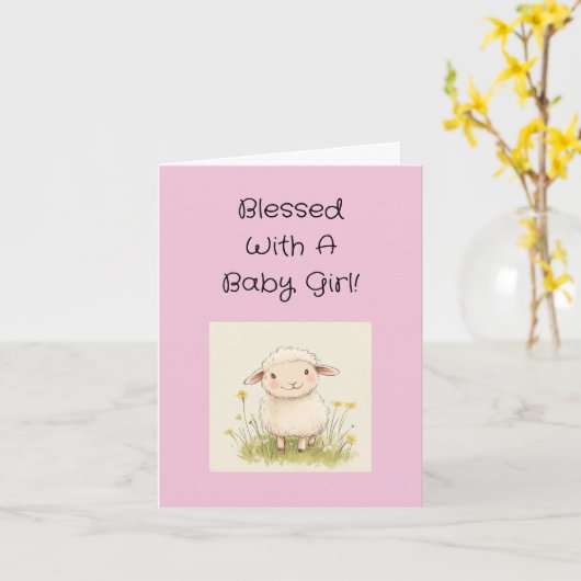 Herzlichen Glückwunsch an das religiöse Mädchen mi Karte (Gelbe Blume)