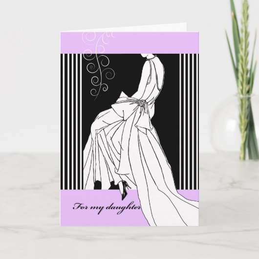 Herzlichen Glückwunsch an Daughter zu ihrer Hochze Karte (Vorderseite)