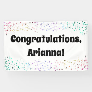 Herzlichen Glückwunsch an den Kollegen Confetti Banner