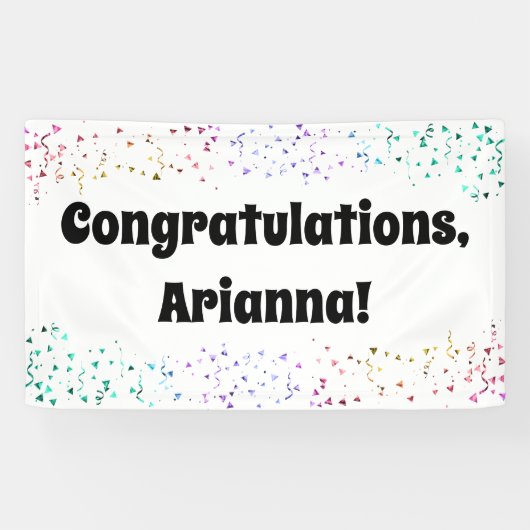 Herzlichen Glückwunsch an den Kollegen Confetti Banner (Horizontal)