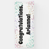 Herzlichen Glückwunsch an den Kollegen Confetti Banner (Vertikal)