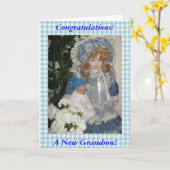 Herzlichen Glückwunsch an den neuen Großsohn Karte (Gelbe Blume)