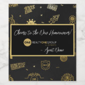 Herzlichen Glückwunsch an den neuen Hausbesitzer!  Weinetikett (Einzelnes Label)