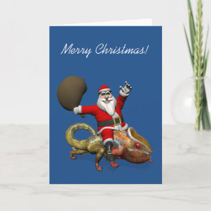 Herzlichen Glückwunsch an den Weihnachtsmann auf d Feiertagskarte