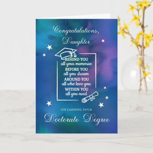 Herzlichen Glückwunsch an die Ärztin Karte (Gelbe Blume)