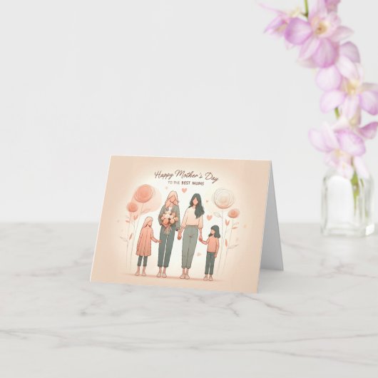 Herzlichen Glückwunsch an die besten Mütter Karte (Orchidee)