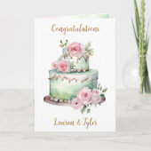 Herzlichen Glückwunsch an die Braut und an den Brä Karte (Vorderseite)