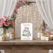 Herzlichen Glückwunsch an die Braut und an den Brä Karte