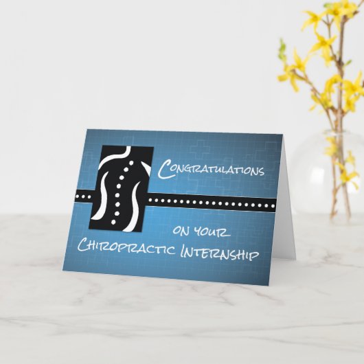 Herzlichen Glückwunsch an die Chiropraktik, Schwar Karte (Gelbe Blume)