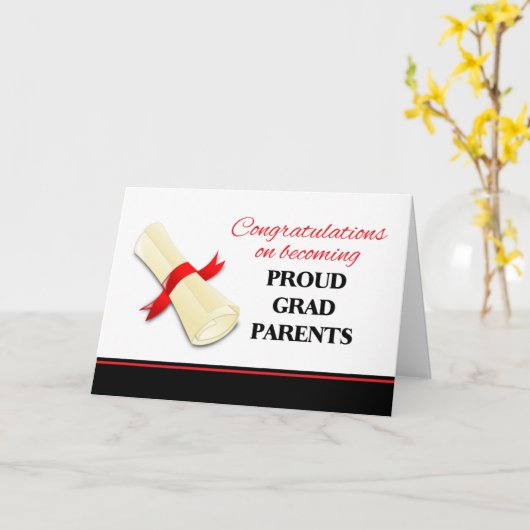 Herzlichen Glückwunsch an die Eltern des Graduates Karte (Gelbe Blume)