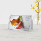 Herzlichen Glückwunsch an die Enkelin, Hochzeitsta Karte (Gelbe Blume)