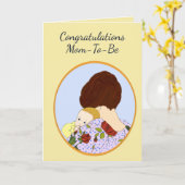Herzlichen Glückwunsch an die erwartende Mutter Karte (Gelbe Blume)