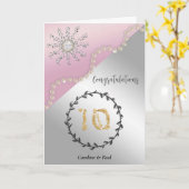 Herzlichen Glückwunsch an die Freunde zum 10. Hoch Karte (Gelbe Blume)