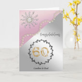 Herzlichen Glückwunsch an die Freunde zum 60. Hoch Karte (Gelbe Blume)