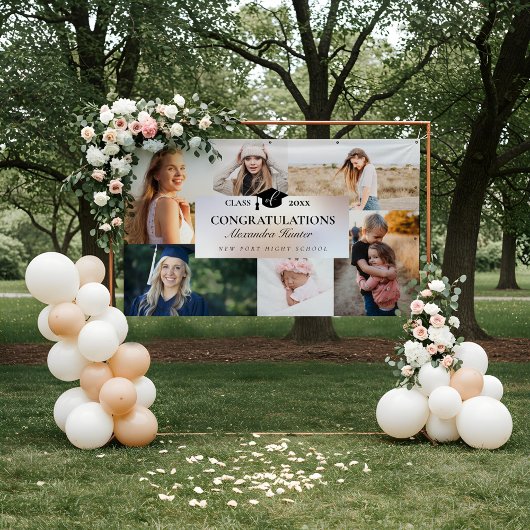 Herzlichen Glückwunsch an die Graduate 6 Foto Coll Banner