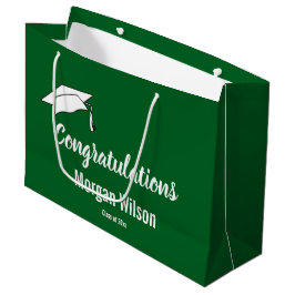 Herzlichen Glückwunsch an die Graduate Dark Green  Große Geschenktüte