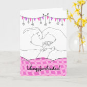 Herzlichen Glückwunsch an die neue Baby-Tochter Karte (Gelbe Blume)