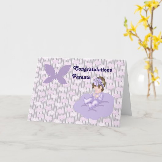 Herzlichen Glückwunsch an die neuen Eltern von Bab Karte (Gelbe Blume)