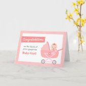 Herzlichen Glückwunsch an die neuen Eltern zu Baby Karte (Gelbe Blume)