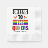 Herzlichen Glückwunsch an die Queers Personalisier Serviette (Vorderseite)