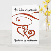 Herzlichen Glückwunsch an die Schotte Gaelic Karte (Gelbe Blume)