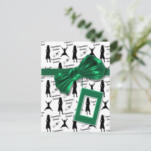 Herzlichen Glückwunsch an die Studentenkarten für  Ankündigungspostkarte (Stehend Vorderseite)