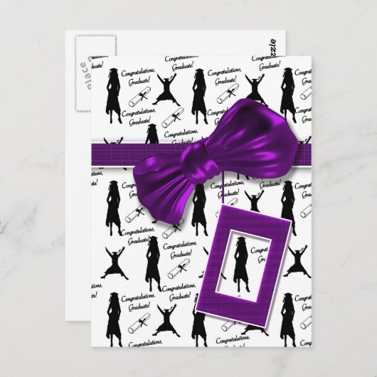 Herzlichen Glückwunsch an die Studentenkarten für Postkarte (Vorne/Hinten)