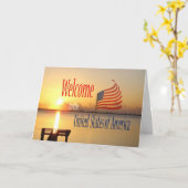 Herzlichen Glückwunsch an die US-Staatsbürgerschaf Karte (Gelbe Blume)