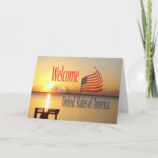 Herzlichen Glückwunsch an die US-Staatsbürgerschaf Karte (Vorderseite)