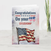Herzlichen Glückwunsch an die US-Staatsbürgerschaf Karte (Vorderseite)