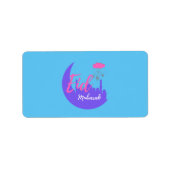 Herzlichen Glückwunsch an Eid Mubarak Balloon Adressaufkleber (Vorne)