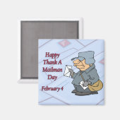 Herzlichen Glückwunsch an einen Mailman Day 4. Feb Magnet (Vorderseite/Rückseite)
