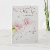 "Herzlichen Glückwunsch an euch beide" Hochzeitska (Vorderseite)