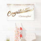 Herzlichen Glückwunsch an Gold Confetti zu White Banner (Insitu)