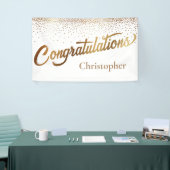 Herzlichen Glückwunsch an Gold Confetti zu White Banner (Messeveranstaltung)