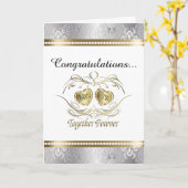 Herzlichen Glückwunsch an Herrn und Frau Wedding C Karte (Gelbe Blume)