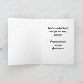 Herzlichen Glückwunsch an Ihren Abschluss Orange S Karte (Innenseite)