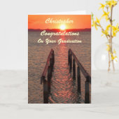 Herzlichen Glückwunsch an Ihren Abschluss Orange S Karte (Gelbe Blume)