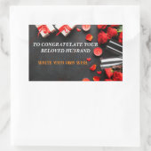 Herzlichen Glückwunsch an Ihren geliebten ! Rechteckiger Aufkleber (Tasche)