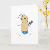 Herzlichen Glückwunsch an Ihren kleinen Jungen Karte (Gelbe Blume)