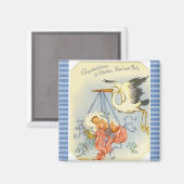 Herzlichen Glückwunsch an Junge Mutter und Vater K Magnet (Vorderseite/Rückseite)