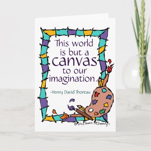 Herzlichen Glückwunsch an Künstler, Kunststudent,  Karte (Vorderseite)