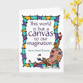 Herzlichen Glückwunsch an Künstler, Kunststudent,  Karte (Gelbe Blume)