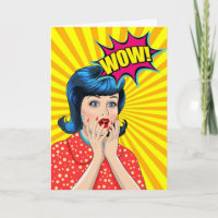 Herzlichen Glückwunsch an Pop Art Wow Woman